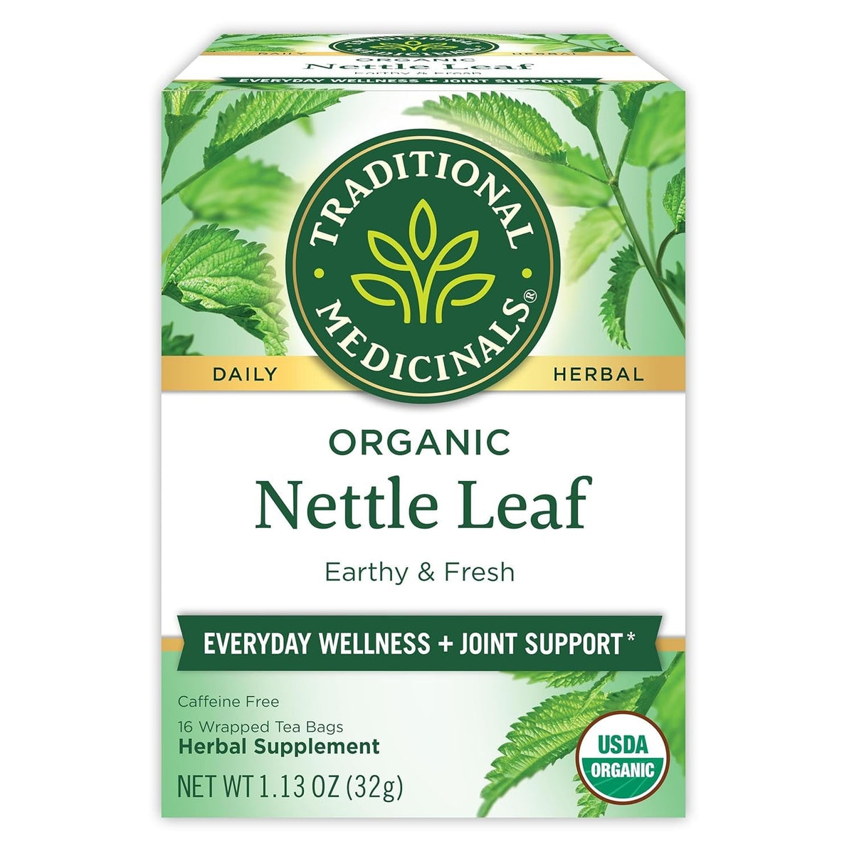 Traditional Medicinals Wild-Harvested Nettle Tea – Effortless Caffeine-Free Cup for Restrained Living