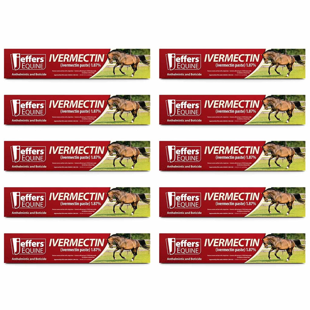 Jeffers Ivermectin Horse Dewormer Gel, Apple Flavored