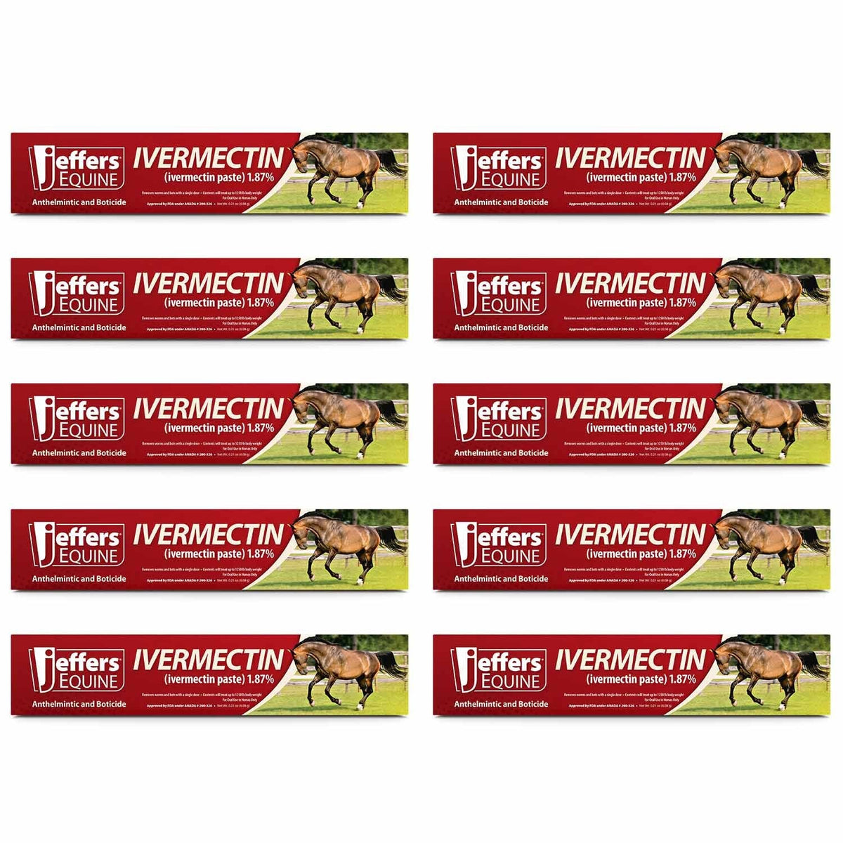 Jeffers Ivermectin Horse Dewormer Gel, Apple Flavored