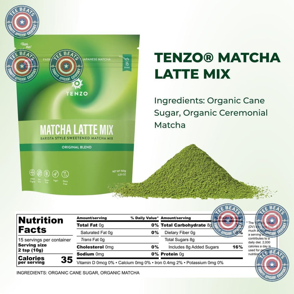 Tenzo Organic Cafe Matcha Latte Mix – Premium Authentic Japanese Tea for High-End Beverage Counters