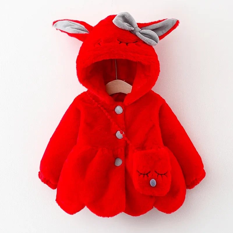 2026 Newborn baby girl clothes floral hooded cotton-padded jacket outerwear for 1 year baby birthday clothing girls outfits coat