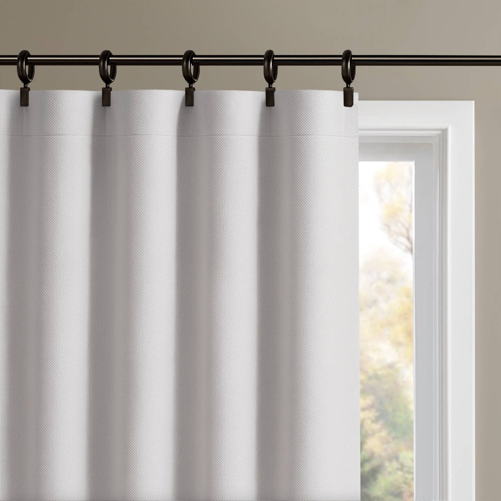 Sound Blocking Total Blackout Curtain Panel Pair - White 52" x 84" (Set of 2)