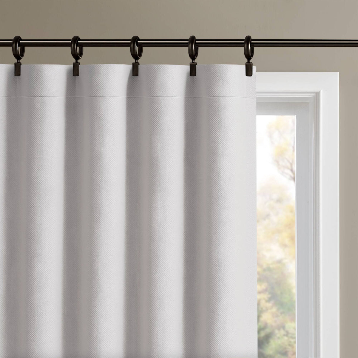 Sound Blocking Total Blackout Curtain Panel Pair - White 52" x 84" (Set of 2)