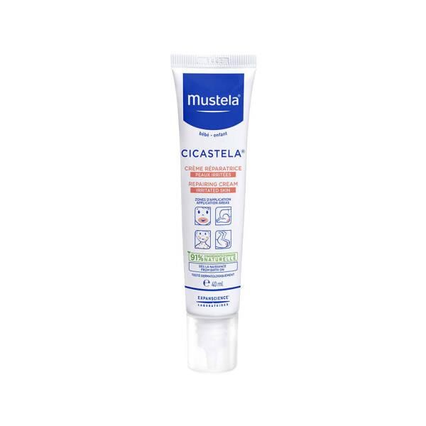 Mustela Cicastela Repairing Baby Care Cream - 40ml, Natural, Dermatologically Tested, Soothing & Gentle for Newborns