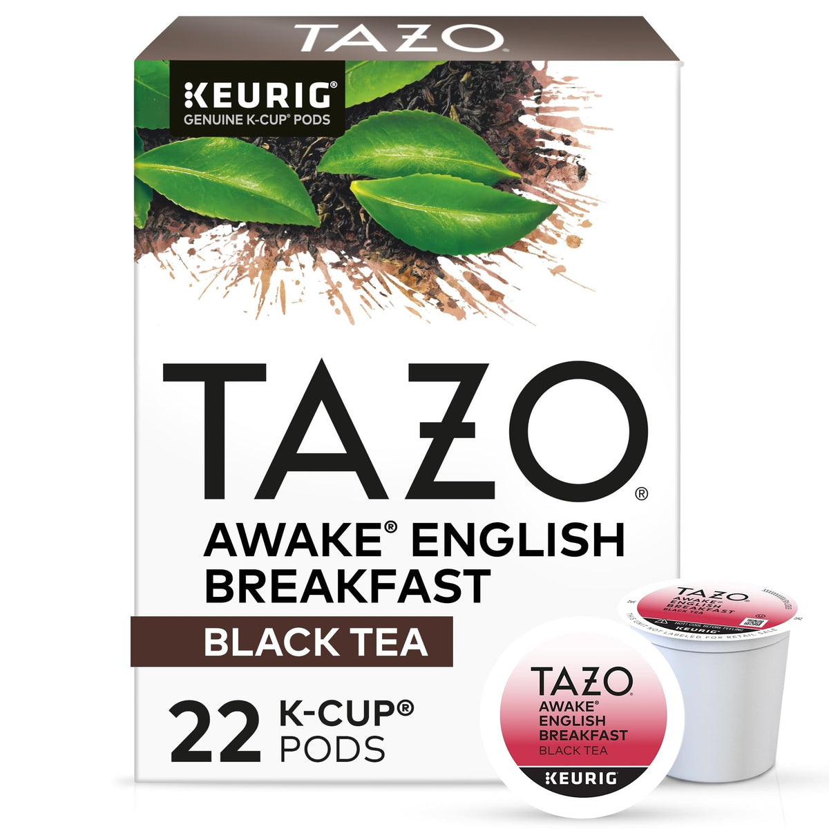 TAZO Awake English Breakfast Tea K-Cups – Quick Keurig Pick-Me-Up for Busy Professionals and Office Breaks