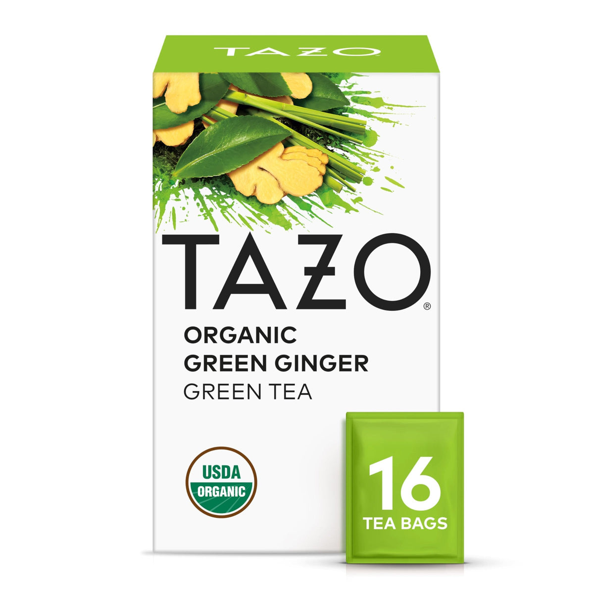 TAZO Organic Green Tea Peachy Green – Self-Care Morning Meditation Cup, Gentle Caffeine Focus
