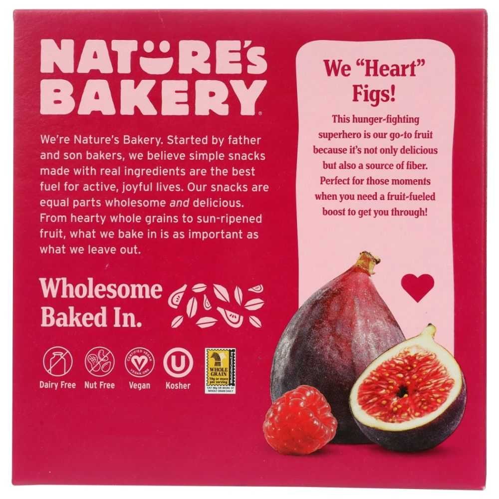 NATURES BAKERY: Whole Wheat Fig Bars Raspberry, 12 oz