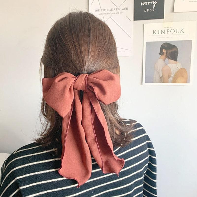 Bowknot Hair Scrunchies Women's Girls Sweet Elastic Hair Bands Elegant Hair Tie Rope Rubber Band Hair Gum Gorgeous Hair Accessories Women's