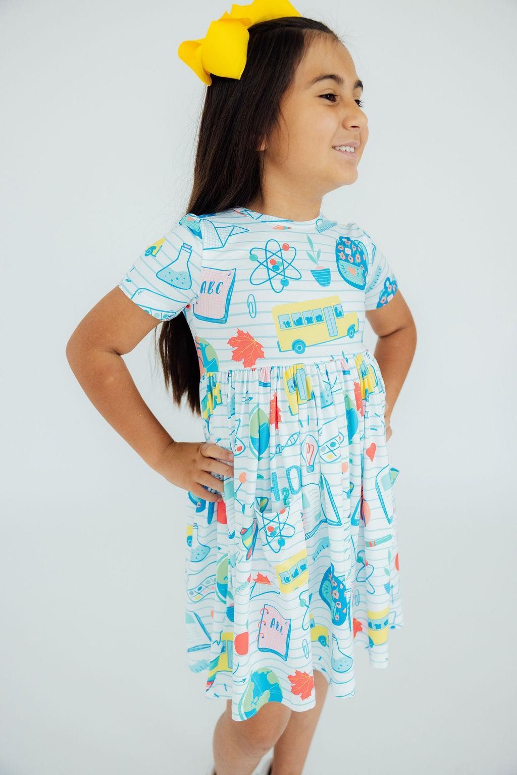 School Rules S/S Pocket Twirl Dress