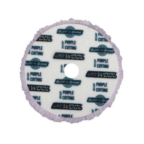 BUFF AND SHINE Purple 100% Knittted Wool Blend Cutting Pads