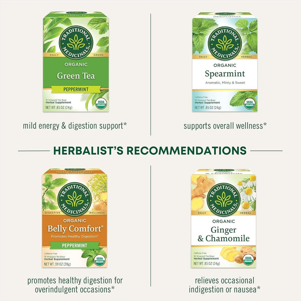 Traditional Medicinals Organic Triple Mint Tea – Cozy Valentine's Day Gift Women's Who Love Herbal Remedies
