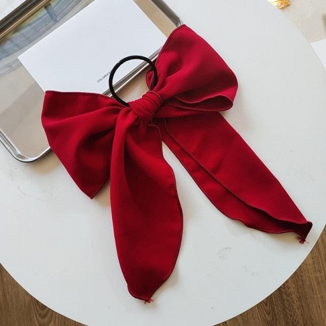 Bowknot Hair Scrunchies Women's Girls Sweet Elastic Hair Bands Elegant Hair Tie Rope Rubber Band Hair Gum Gorgeous Hair Accessories Women's