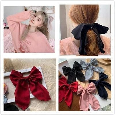 Bowknot Hair Scrunchies Women's Girls Sweet Elastic Hair Bands Elegant Hair Tie Rope Rubber Band Hair Gum Gorgeous Hair Accessories Women's