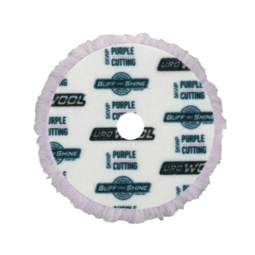 BUFF AND SHINE Purple 100% Knittted Wool Blend Cutting Pads