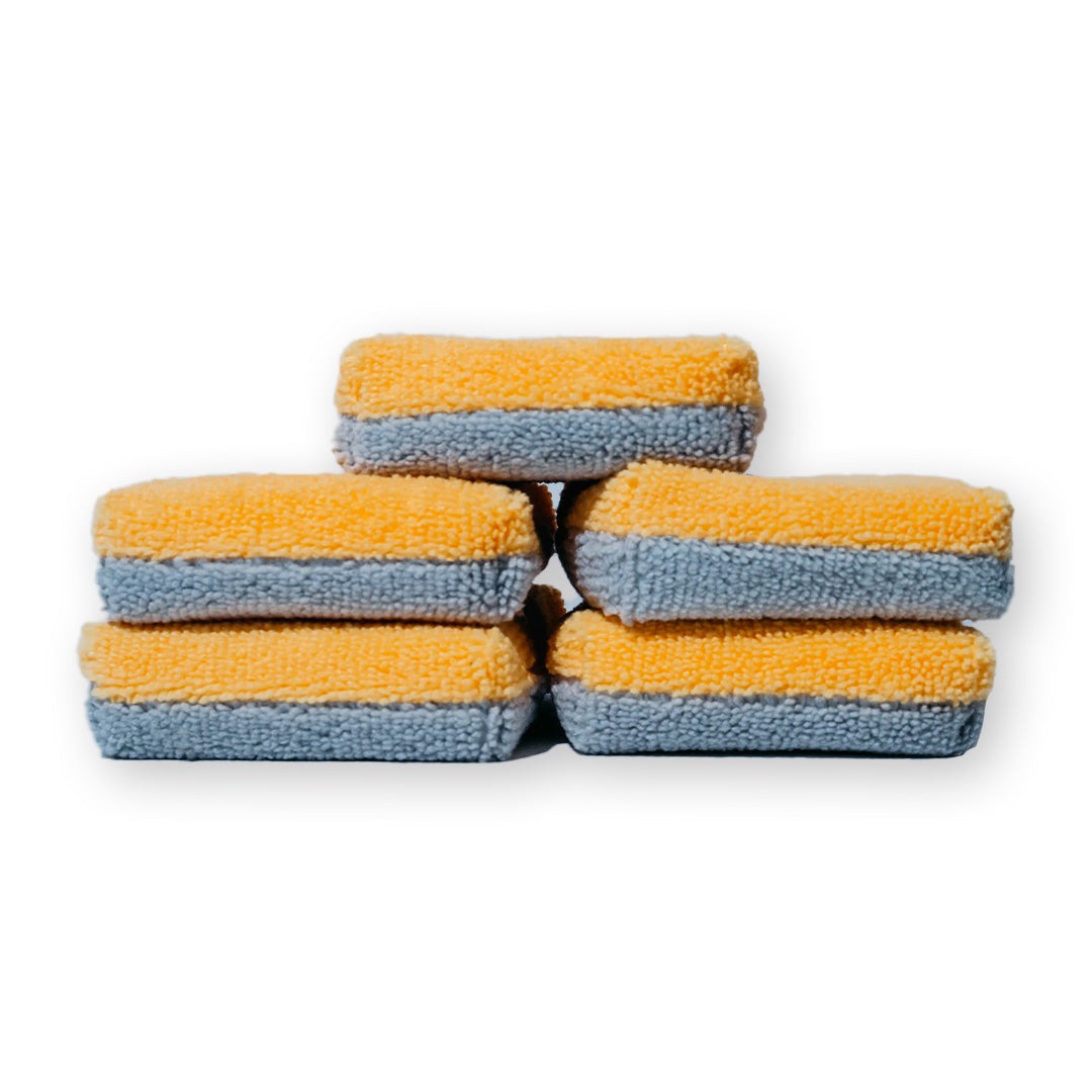 AUTOFIBER Thin Saver Applicator Terry Microfiber Coating Applicator Sponge w/ Plastic Barrier