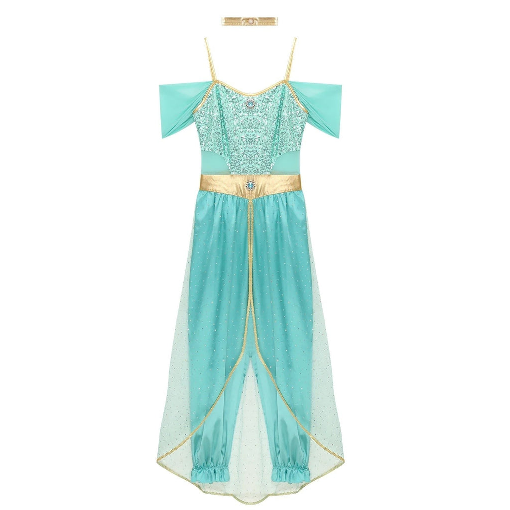 Arabian Princess Halloween Cosplay Costume Sequined Set