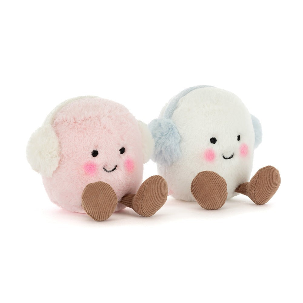Jellycat Amuseables Toastie Pink and White Marshmallows 暖粒粒耳罩棉花糖