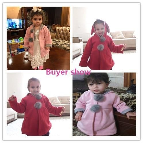 Baby Girls Coat Winter Spring Baby Girls Princess Coat Jacket Rabbit Ear Hoodie Casual Outerwear For Girl Infants Clothing Jacket Luxury Style