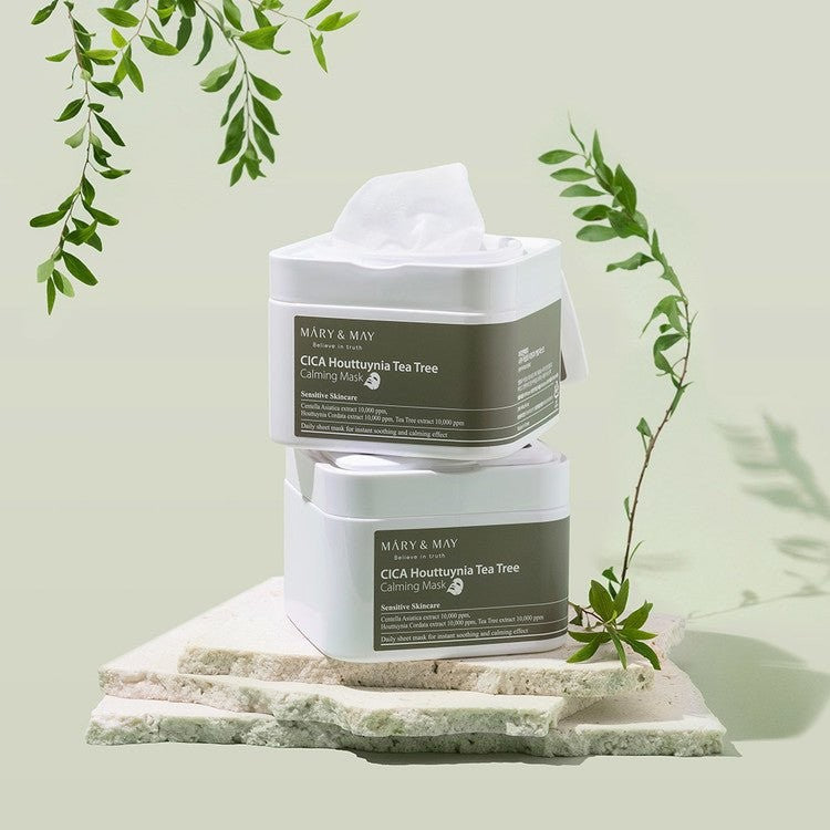 Mary & May CICA Houttuynia Tea Tree Calming Mask 30 pieces