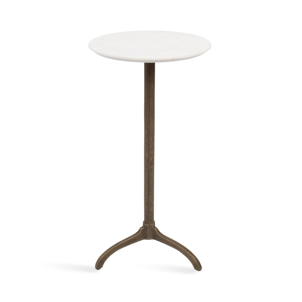 Henshall Marble and Metal Round Side Table