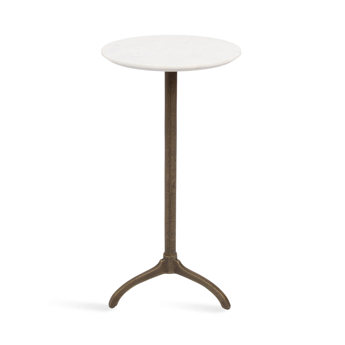 Henshall Marble and Metal Round Side Table