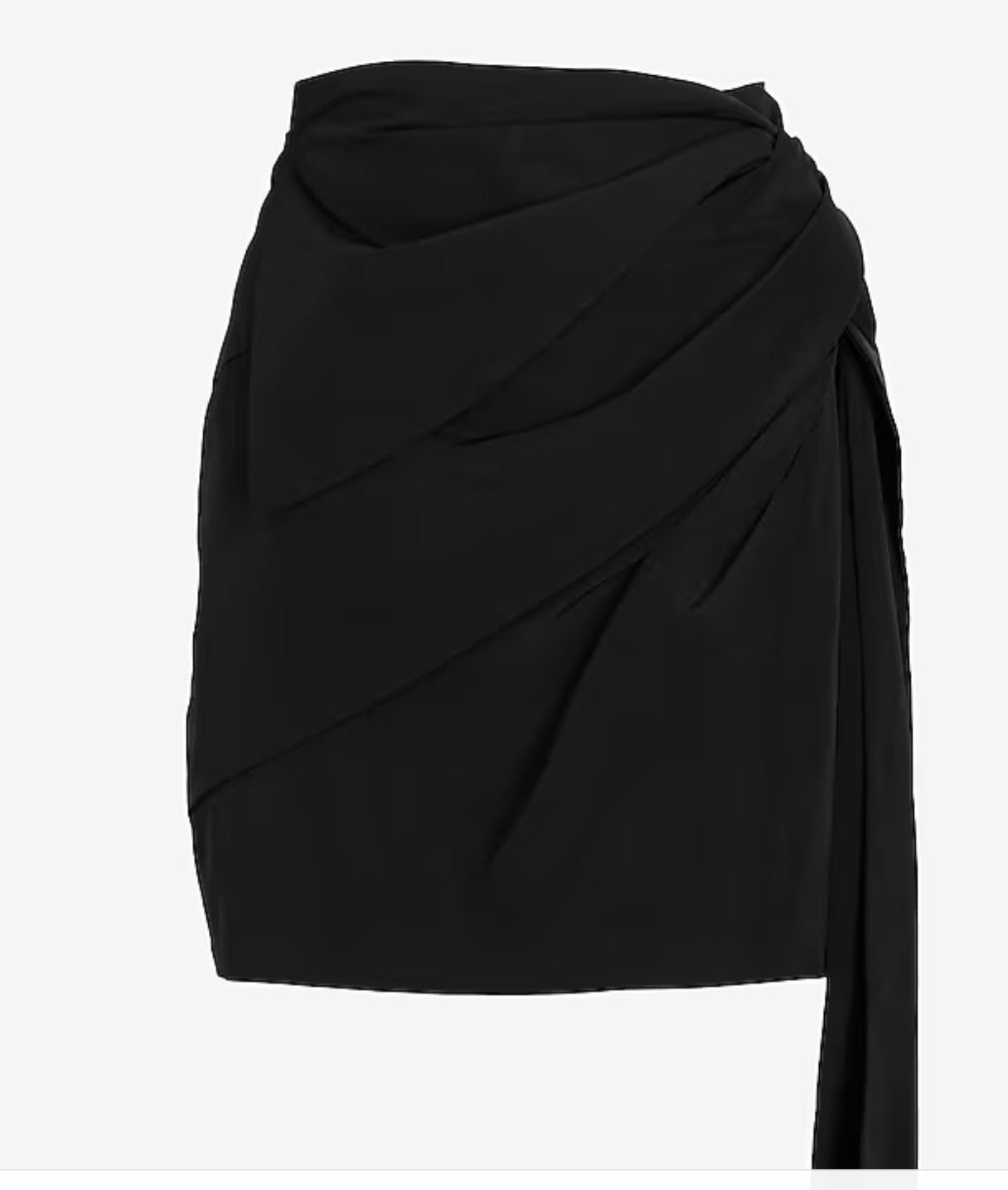 Express High Waisted Statement Bow Mini Skirt, Size 4