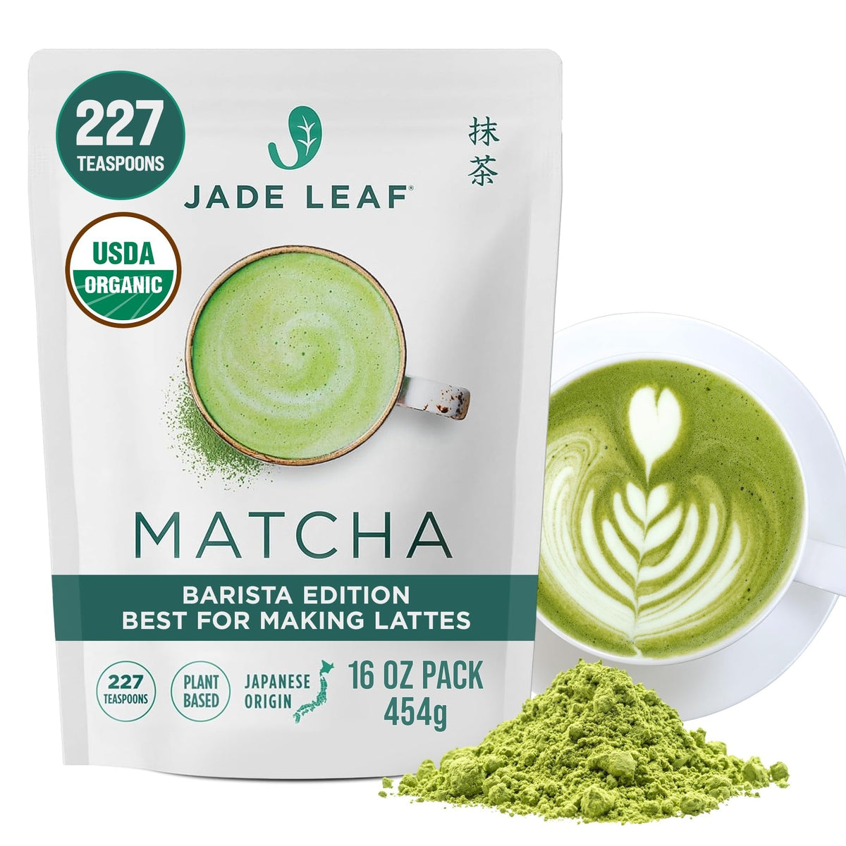 Jade Leaf Matcha Organic Ceremonial Matcha – Wind-Down Tea Ceremony Powder for Stress Relief and Inner Balance
