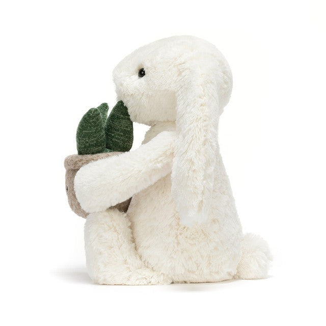 Jellycat Cream Bunny with Plant 抱抱蘆薈賓尼兔