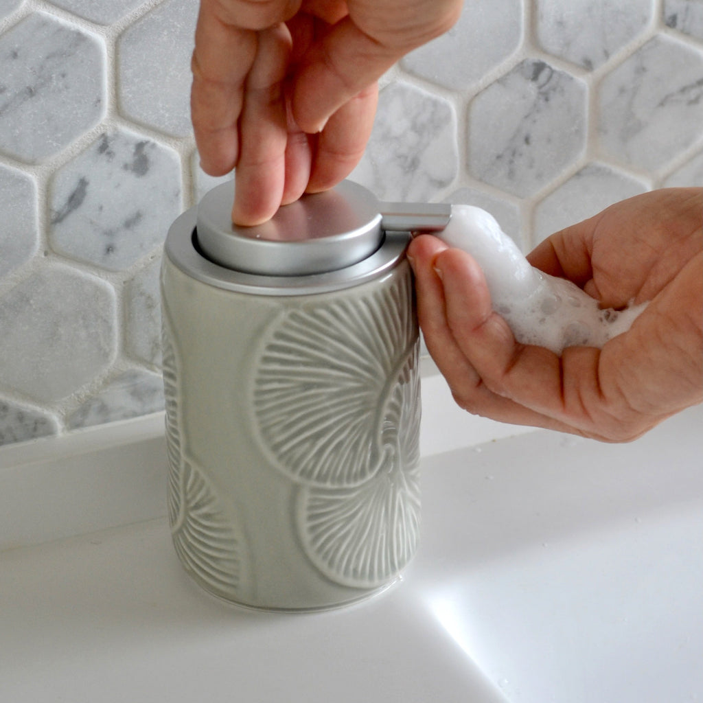 Ceramic Foaming Soap Dispenser - Mist Grey