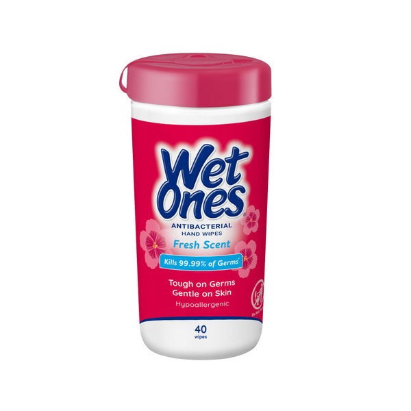 Wet Ones Hand Wipes Canister, Fresh Scent, 40 ct