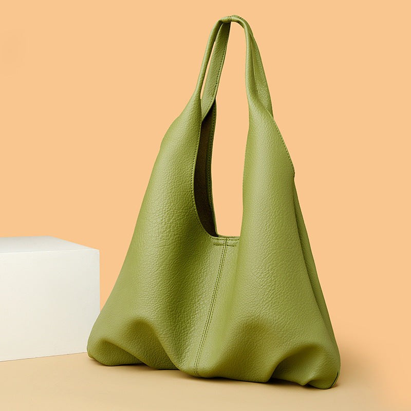 Shoulder Tote Bag Women's Simple Soft Leather Shoulder Bag Office Large Capacity Composite Bags Women