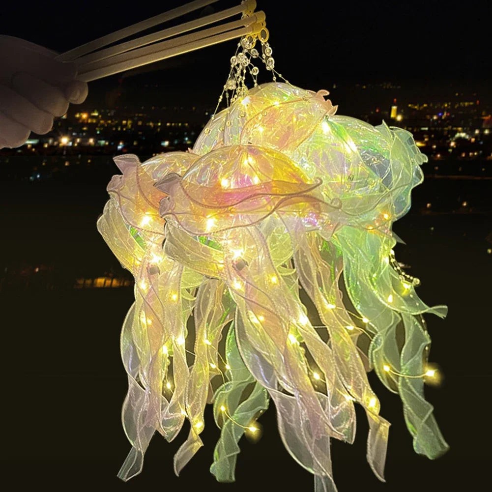 DIY Jellyfish Lantern Hanging Lamp Mermaid Party Decor