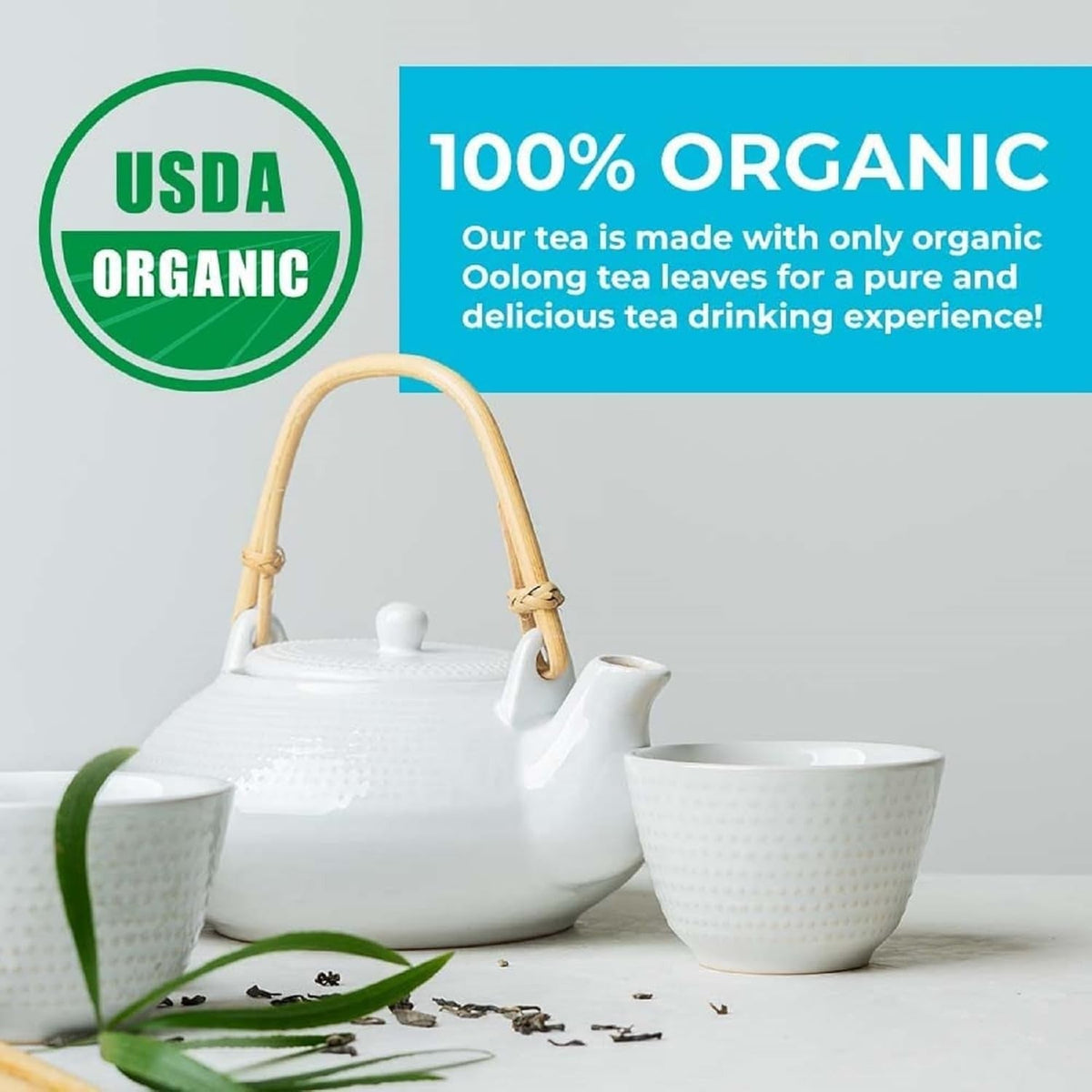 Prince of Peace Organic Oolong Tea, 100 Tea Bags – Gentle Daily Tea for Bath Time Relaxation and Self-Care Routine, Wuyi Fujian Origin