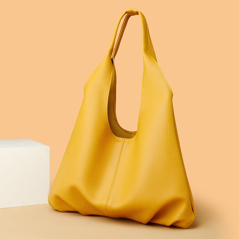 Shoulder Tote Bag Women's Simple Soft Leather Shoulder Bag Office Large Capacity Composite Bags Women