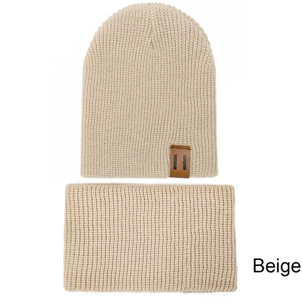 Modern Baby Set Hat Cap and Scrif And Snood Warm Hat Scarf Caps Scarves Knit Hats For Kids