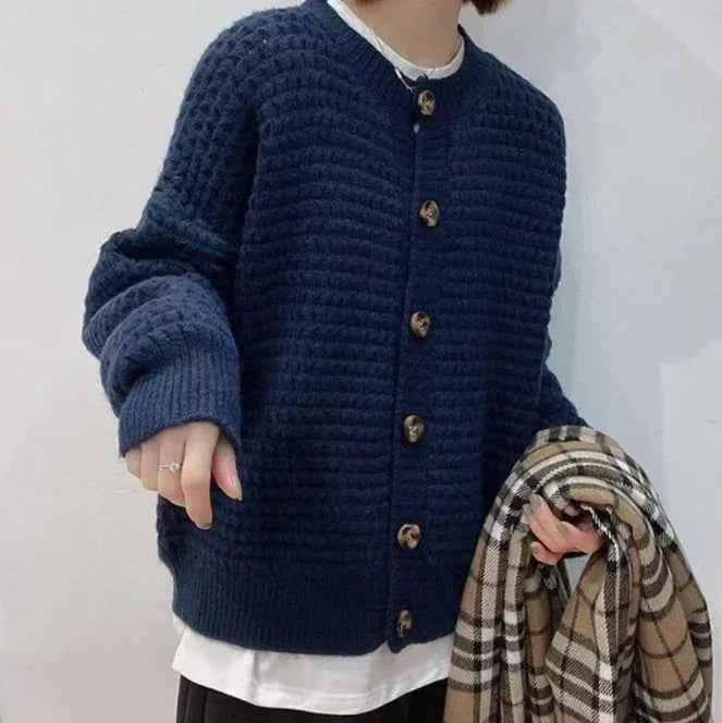 Womens Casual Button Down Knit Cardigan