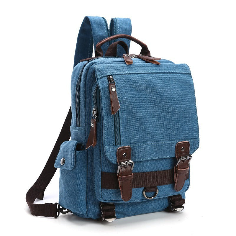 Canvas Backpack Men Travel Back Pack Multifunctional Shoulder Bag Women's Laptop Rucksack School Bags Female Daypack