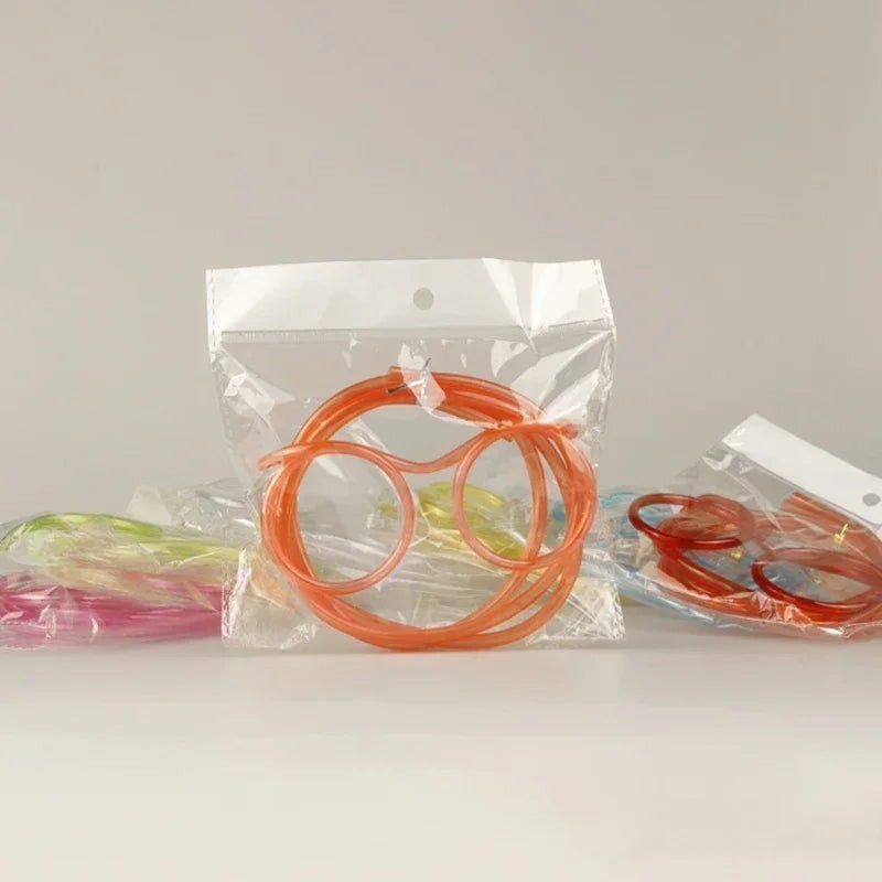 Funny Straw Glasses Novelty Drinking Straw Specs Kids Gift