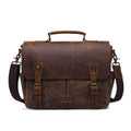 Latest Style Handmade Canvas Leather Briefcase Vintage Crazy Horse Messenger Bag Crossbody Shoulder Bag Laptop Bag W1808