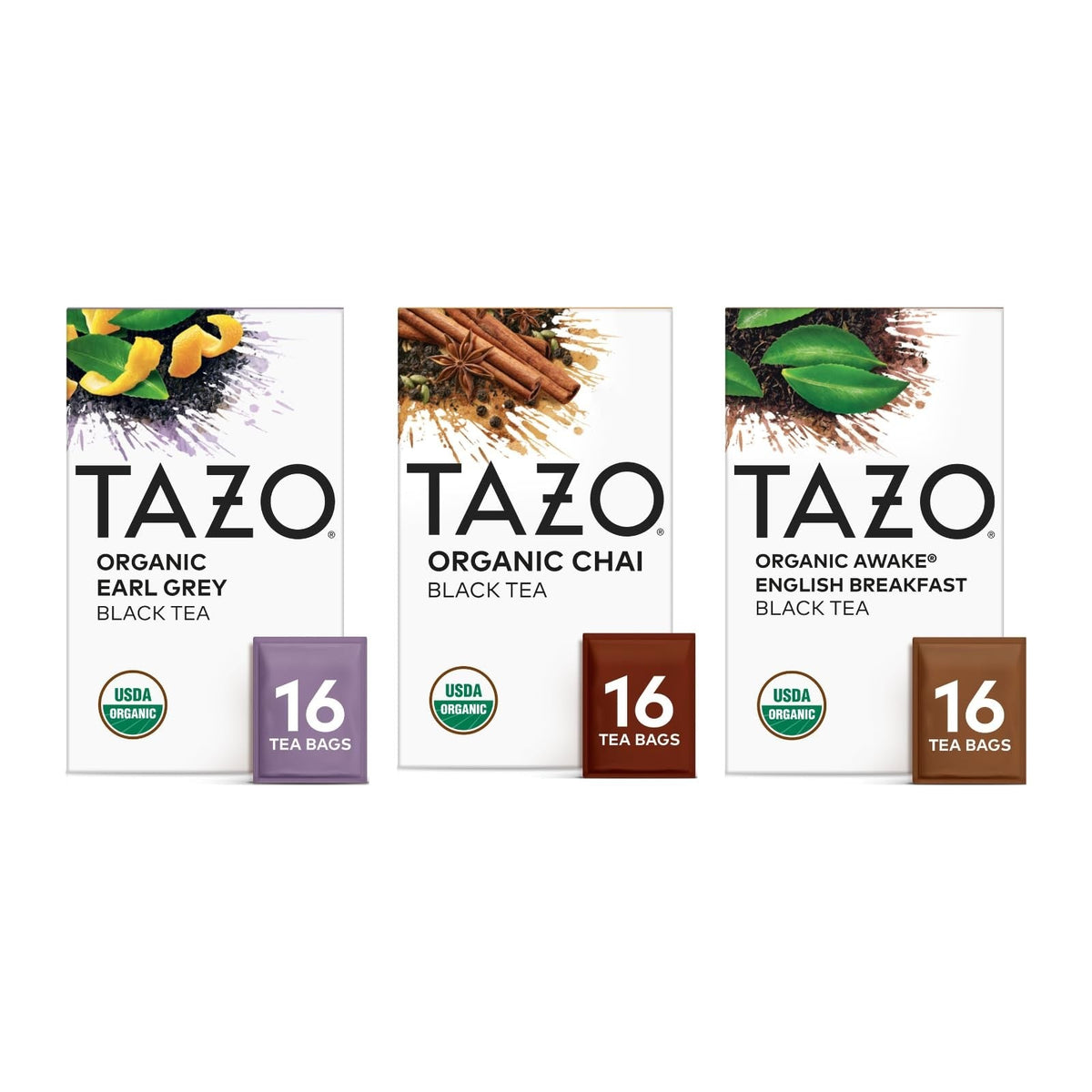 TAZO Organic Earl Grey Black Tea – Premium 96-Bag Bulk Tea Gift Set for Wellness-Conscious Friends and Family Members, 6 Pack