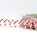 Satin Cut Out Banner Ribbon - Candy Canes | 3/4" Width | 15 Yard Roll