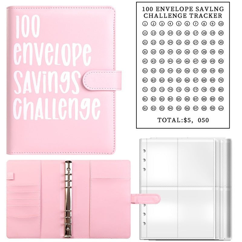 100 Envelope Challenge Binder – Budget Organizer for Cash Saving