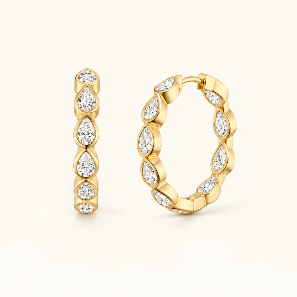 Large Marquise Hoops