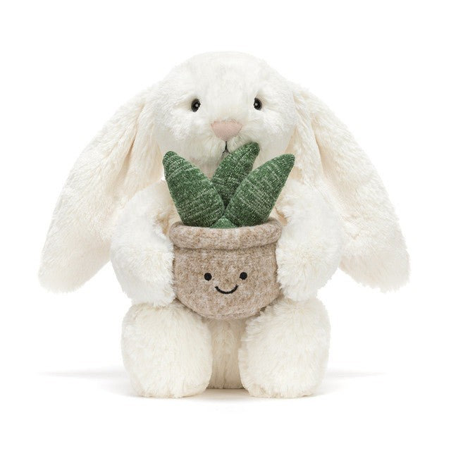 Jellycat Cream Bunny with Plant 抱抱蘆薈賓尼兔