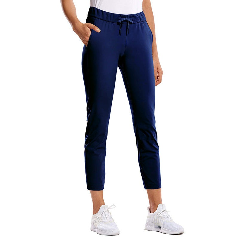 Sports Casual Pants Women's, Drawstring, Slim Fit, Running, Fitness, Yoga Pants, Quick-Dry, Moisture-Wicking