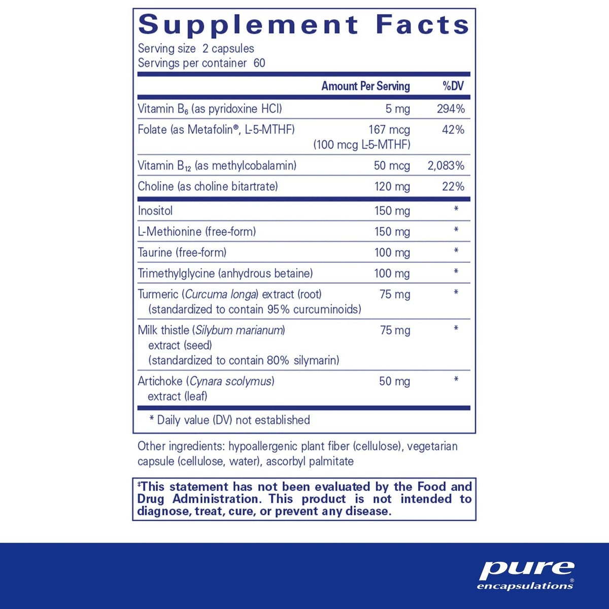Pure Encapsulations- Lipotropic Detox