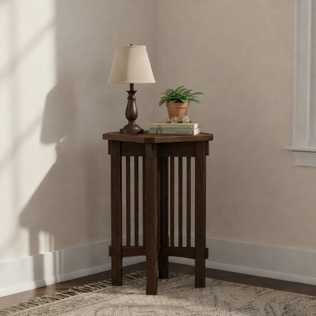 Mission Spindle Side Table / Plant Stand