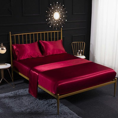 Satin Bedding Set 4 Pieces Queen King Size