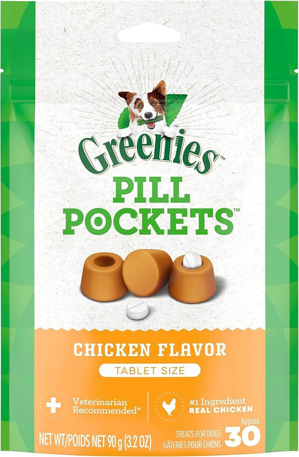 Pet Treat- Pockets for Dogs Tablet Size 30 Count 1 Bag