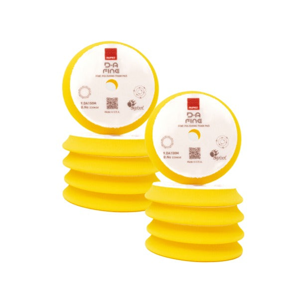 RUPES D-A Fine Yellow Foam Polishing Pad | One-Step Polishing & Finishing Foam Pad